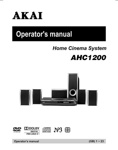 Akai ahc1200 home theater - akai,